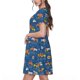thumbnail image 2 of Easygdp Construction Vehicles para Vestido Transpirable de Mujer, Vestido Suelto de Manga Corta con Pliegues y Bolsillos para el Verano, 2 of 6