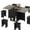 67" Gray, variant on UFORIC 5 Pcs Folding Dining Table Set with 4 Chairs, 55'' Drop Leaf, Storage Racks, Wheels, Brown