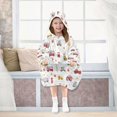 thumbnail image 7 of Wearable Blanket with Sleeves and Pocket Oversized Hooded Sweatshirt 3-14 YR Red Fiery Awesome Patterns S, 7 of 7