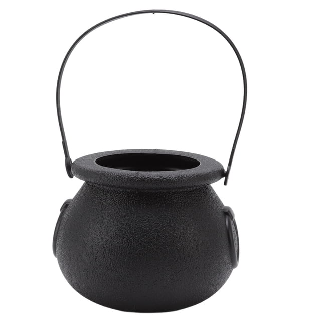 Oubit Candy Bucket,Candy Bucket Plastic Black Mini Halloween Candy Bucket Candy Bucketwith Handle Advanced Technology