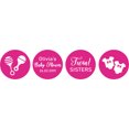 thumbnail image 2 of Darling Souvenir Candy Chocolate Labels Twins Sisters Custom Stickers 190 Pcs-Magenta, 2 of 2