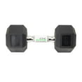 thumbnail image 1 of GoZone Rubber-Coated Hex Dumbbell – Black/Chrome, 1 of 4