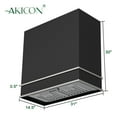 thumbnail image 5 of Akicon Range Hood 30 Inch, 600 CFM Ducted Vent Hood, Stainless Steel Box Kitchen Hood with 2 LED Lights, Removable Baffle Filters, Stove Hood Vent for Kitchen, 3 Speeds, Wall Mounted (AK-HS30HB-JBN), 5 of 7