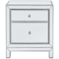 thumbnail image 4 of Home Square 1 Door Mirrored Nightstand in Antique Silver - Set of 2, 4 of 11