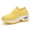 Yellow, variant on Womens Walking Shoes Sock Casual Ladies Fashion Sneakers Comfortable Slip On Air Cushion Platform Women's Footwear(Black, 5.5)