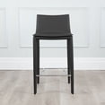 thumbnail image 3 of Hilton Modern Leather Wrapped Counter Stool with Steel Frame, 3 of 4