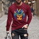 thumbnail image 1 of Blusas y camisas de manga larga con cuello redondo para hombre, moda de carnaval, blusa de manga larga con cuello redondo y estampado de hombre, blusa de poliéster, 1 of 5