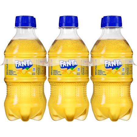Fanta Pineapple Soda Pop Bottles, 12 fl oz, 6 Pack