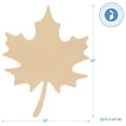 thumbnail image 2 of Wood Maple Leaf Cutouts 12 x 10inch, Pack of 3 Unfinished Wooden Cutouts for Crafts, and DIY Thanksgiving Door Hangers, by Woodpeckers, 2 of 5