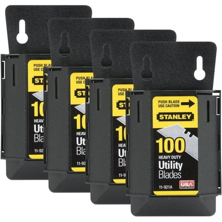 Stanley Utility Knife Blades with Dispenser - Replacement Blade - 100 Pack