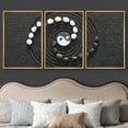 thumbnail image 3 of wall26 - 3 Piece Framed Canvas Wall Art - Zen Stones with Yin and Yang - Modern Home Art Stretched and Framed Ready to Hang - 16"x24"x3 Natural, 3 of 5