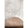 thumbnail image 5 of Nuloom  Double Faux Flokati Sheepskin White Shag Runner Rug - 2' x 6', 5 of 5
