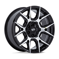 20x9 Moto Metal MO813 Mason Gloss Black W/ Machined Wheel 6x135/6x5.5 (10mm)