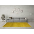 thumbnail image 3 of Ahgly Company Indoor Square Solid Yellow Modern Area Rugs, 8' Square, 3 of 4