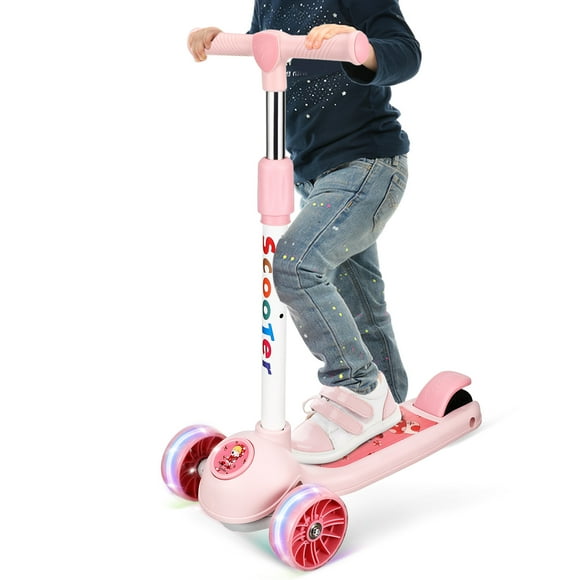 Patinete de tres ruedas para niños, patinete de altura ajustable, patinete portátil, juguetes al aire libre para niños pequeños