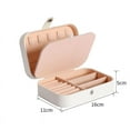 thumbnail image 5 of Travel Jewelry Box, PU Leather Small Jewelry Organizer for Women Girls, Double Layer Portable Mini Travel Case Display Storage Holder Boxes for Stud Earrings, Rings, Necklaces, Bracelets, 5 of 6