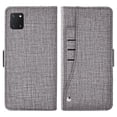 thumbnail image 4 of Genuine Leather RFID Blocking Wallet Case for Samsung Galaxy Note 10 Lite, Handmade Flip Folio Wallet Case with Stand and Card Slots for Samsung Galaxy Note 10 Lite, Gray, 4 of 5