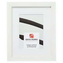 Craig Frames Confetti, 10x12 inch Modern White Picture Frame Matted for an 8x10 Photo