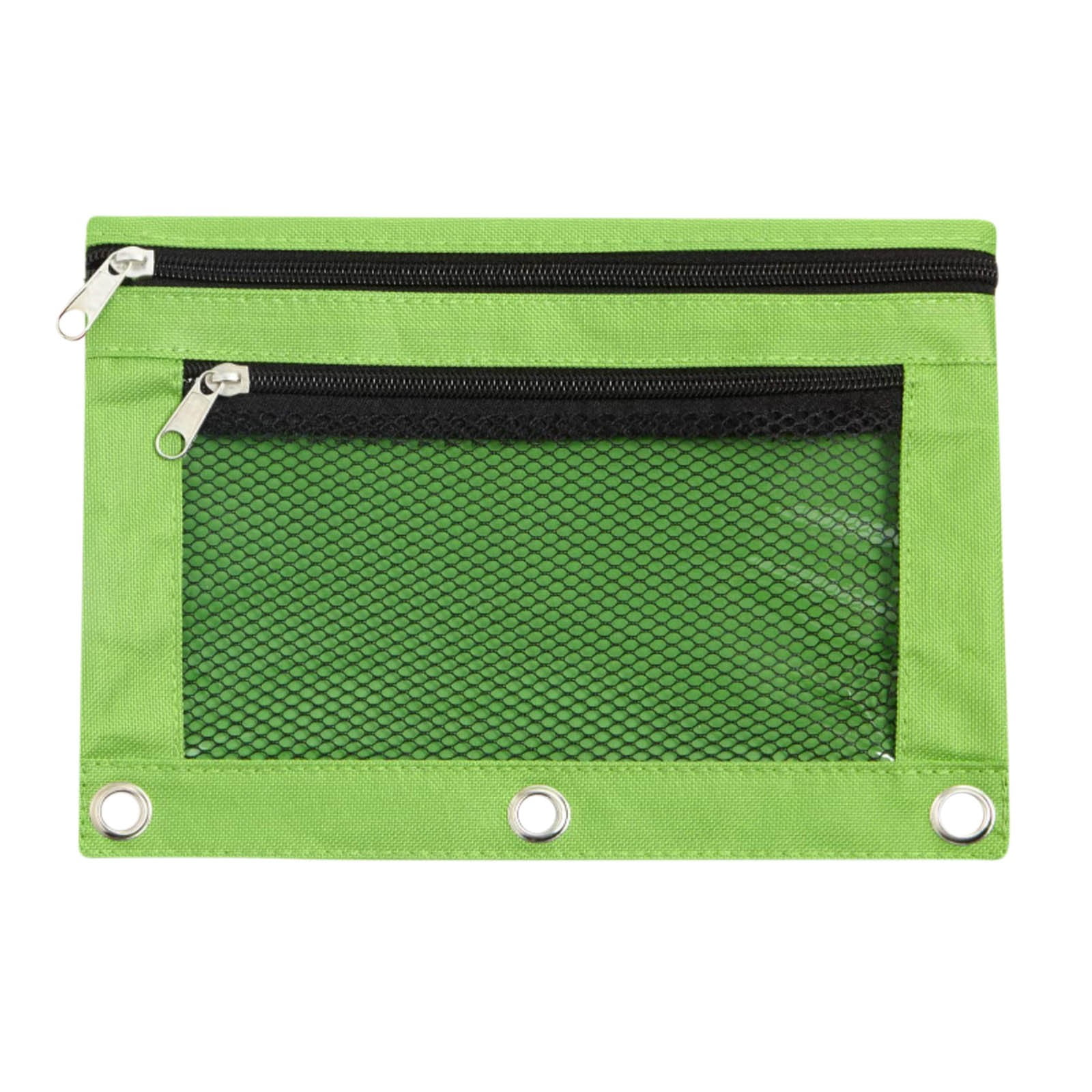 Binder Pouches Gradient Sage Green Pencil Pouch for 3 Ring Binder 2 Pack  Binder Pencil Pouch with Clear Window Pencil Bags with Zipper for School