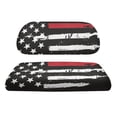 thumbnail image 2 of Pzuqiu Distressed Thin Red Line American Flag Golf Cart Seat Cover Set - Breathable, Washable Protector for 2-Seater Ezgo, Club Car & Yamaha, 2 of 9