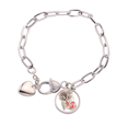 thumbnail image 1 of Pulsera de cadena de corazón Little Cat Lollipop acuarela, 1 of 3