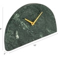 thumbnail image 2 of Bloomingville Decorative Half Moon Marble Mantel Clock, Green and Gold, 2 of 8
