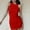 Red, variant on Tbopshirt Wedding Guest Dresses for Women Summer Solid Color Fashion Slim Pleated Thread Sleeveless Round Neck Dress