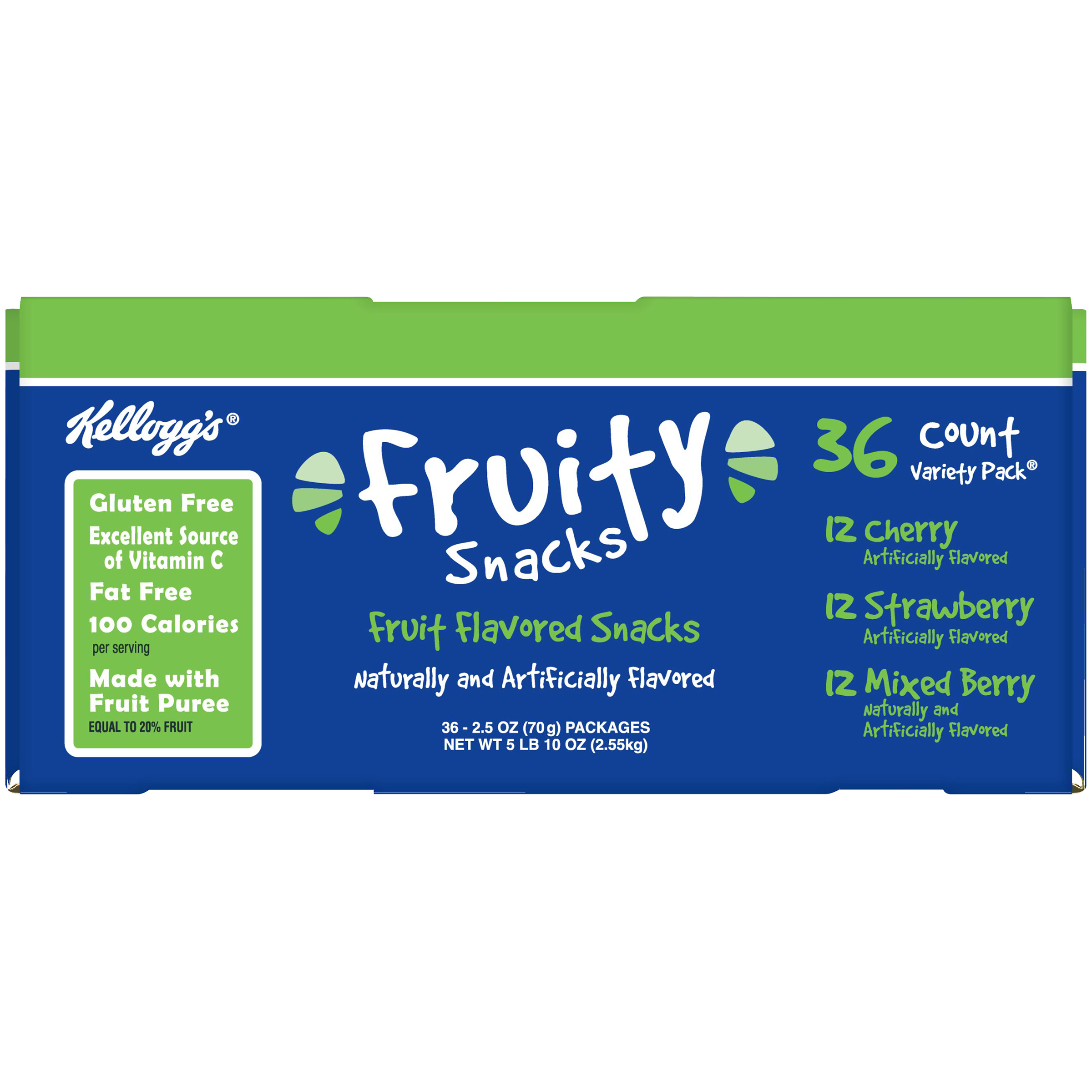 Kellogg's Fruity Snacks Variety Pack, 2.5 oz (36 ct)