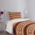 thumbnail image 3 of Ambesonne Native Quilted Bedspread Set 2 Pcs, Old American Motif, Twin Size, Maroon Beige Peach, 3 of 5