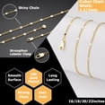 thumbnail image 3 of APSVO 18K Gold Plated Chains for Women 1.5mm/2mm Non-tarnish Necklace Birthday Graduation Prom Jewelry Gifts Teen Mom Female Lady Adult Wife Her Age Ideas 16/18/20/22 Inch, 3 of 7