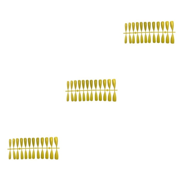 Qarigey Tabletas para mejorar las uñas que no son susceptibles a las alergias Textura esmerilada Puntas de manicura para uñas falsas JM-02Yellow Type1 NO1 Qarigey CBP456134