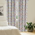 thumbnail image 2 of Ambesonne Funky Curtains, Memphis 90s 3D Shapes, Pair of 28"x84", Multicolor, 2 of 5