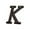 K, variant on Tahtuvzn School Home Decor Alloy Wrought Iron Number Letter, Outdoor Letter House Letter,2x3"
