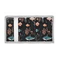 thumbnail image 2 of Cloth Wallet with Lanyard & Multiple Compartments Fashion Purse Zipper Clutch Bag for Cash Cards Coins Sharks and Seagrass Pattern, 2 of 7