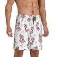 thumbnail image 2 of Fotbe Flamingos Tribal Pajama Shorts for Men, Men's Pajama Bottoms, Sleepwear,Short Pajama Pants-Large, 2 of 9