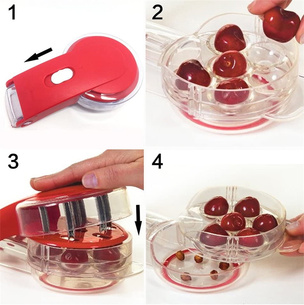 6 Hole Cherry Corer With Container Kitchen Gadgets Tools Novelty Super  Cherry Pitter Stone Corer Remover Pit 6 Kitchen Tools - AliExpress