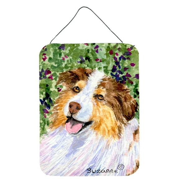 Carolines Treasures SS8819DS1216 Australian Shepherd Aluminium Metal Wall or Door Hanging Prints, 16" x 12", Multicolor