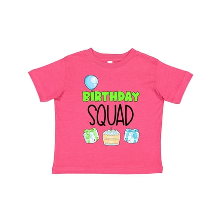 

Inktastic Birthday Squad Balloon Cake and Presents Gift Toddler Boy or Toddler Girl T-Shirt