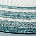 thumbnail image 3 of Safavieh Courtyard Ercan Bordered Indoor/Outdoor Area Rug, Ivory/Teal, 9' x 9' Round, 3 of 11