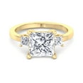thumbnail image 2 of Frisco - Moissanite Princess Cut Lab Diamond Engagement Ring With Princess Cut Sidestones, 2 of 4