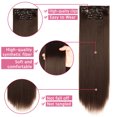 thumbnail image 3 of SHCKE 26" Straight Clip in Hair Extensions Fluffy and not Tangled 24" Wavy Curly Hair Extension Silky Full Head Clip in Hair Extension Synthetic Hair Pieces for Women, 3 of 5