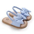 thumbnail image 2 of JTieacloth Children Toddler Baby Girls Solid Bow Beach Shoes Sandals Prewalker Lightweight Sandals,Sizes 5 Toddler(9-12 Months), 2 of 7