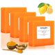 thumbnail image 1 of guluxly Honey Glow Lemon Cúrcuma Kójic Jabón - Jabón de cúrcuma natural para cara y cuerpo Jabón hecho a mano para todo tipo de piel Fragancia con limón y cúrcuma (4), 1 of 5