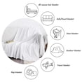 thumbnail image 4 of Ntbay Plush Flannel Fleece Twin Blanket, Soft Lightweight Fuzzy Luxury Bed Blanket for Couch Sofa Bed All Seasons, 60"x80", White, 4 of 5