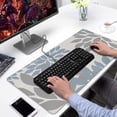 thumbnail image 2 of Long Mouse Pads for Desk,Blue and Gray Floral Pattern Desk Mats on Top Of Desks, Desk Mouse Pad Extra Large with 3mm Non-Slip Base and Stitched Edge for Gaming,Office,Work,Home 31.5"x15.7", 2 of 6