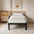 thumbnail image 2 of Apextella 14 in Twin XL Metal Platform Bed Frame, Round Corners, No Box Spring Needed, Underbed Storage, Black, 2 of 8