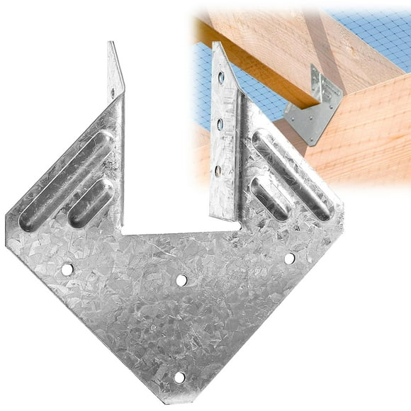 Garaook Hurricane Ties for Rafter, 24 Pack 16-Gauge Hurricane Straps, Hot Dip Galvanized Rafter Ties Brackets, Joist Hangers