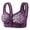 Purple, variant on Wdgfv Daisy Bras for Older Women Front Closure Full Coverage Senior Padded Bras Push Up Bra Comfortable Everyday Bralettes