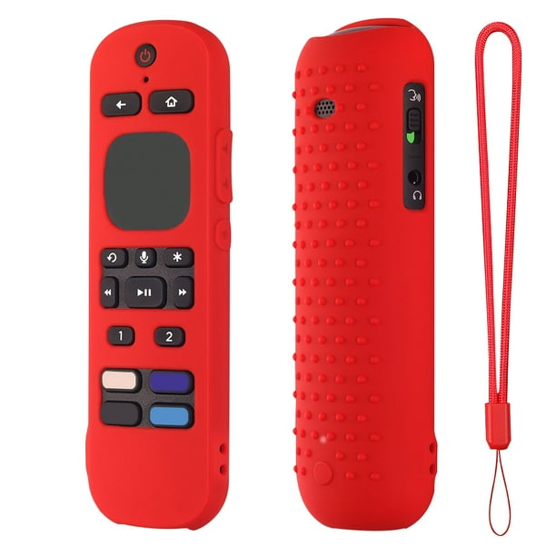 Cubierta de control remoto de silicona suave con cordón antideslizante para Roku Ultra 2022 TV