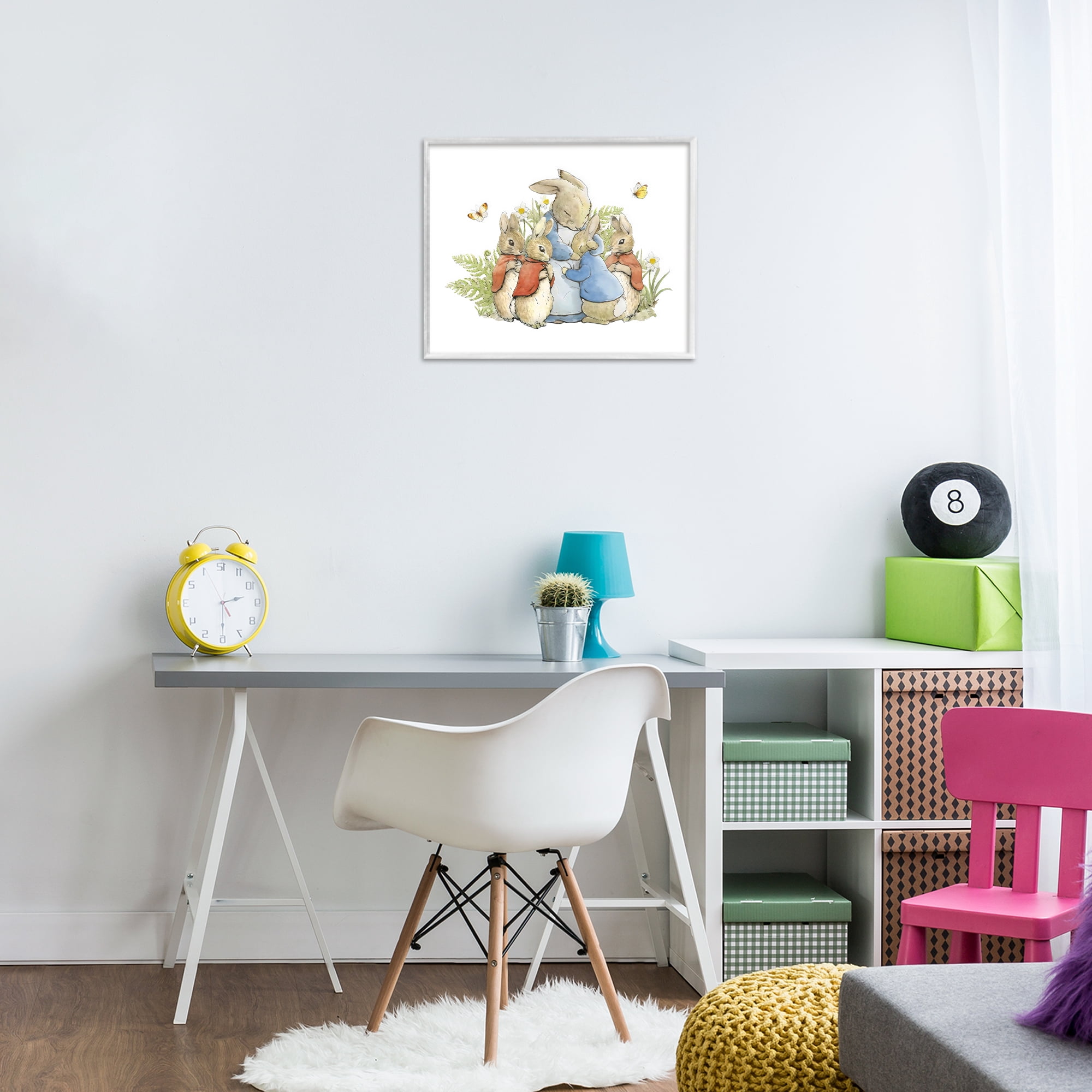 Stupell Industries Hugging Mother Rabbit White Framed Giclee Art, design by Arlington Prints